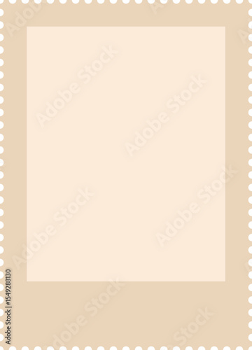 Vintage blank postage stamp. Oldfashioned design, perfect for invitations, scrapbooking, and creative projects. Add your text or image. Customize for unique look.
