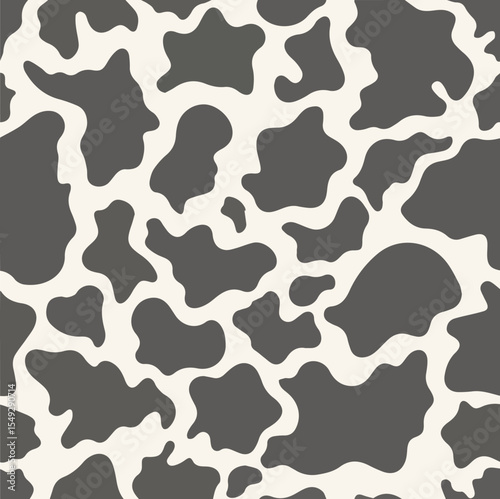 Brown and white cow spots pattern isolated on transparent background