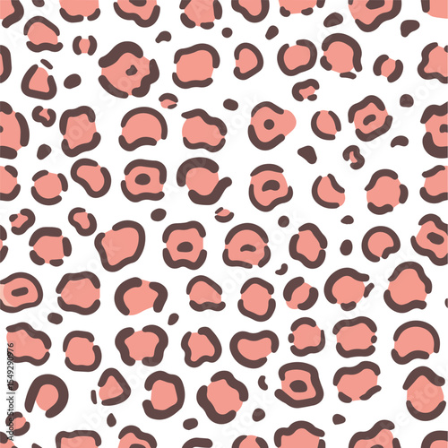 Pink leopard pattern animal print skin texture seamless background
