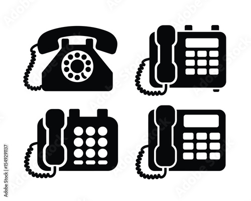 Telephone evolution: The image presents a stark, graphic representation of the telephone's evolution.