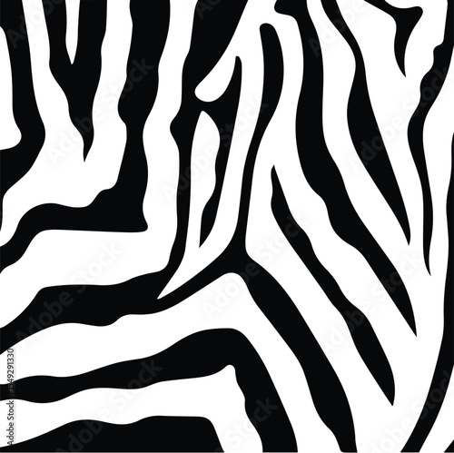 Zebra stripes seamless pattern isolated on transparent background