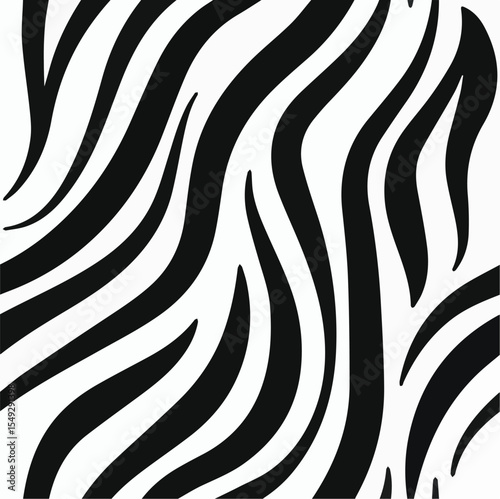 Zebra stripes seamless pattern isolated on transparent background