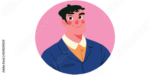 A cheerful illustration of a person, depicted in a friendly, upbeat manner, set against a simple, eye-catching background. 