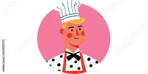 A smiling chef exudes confidence and expertise, capturing the essence of culinary artistry in a vibrant portrait. 