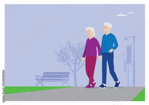"Promoting Active Living: Enjoying Walks and Outdoor Moments with Seniors"