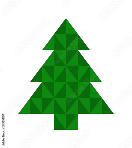 Weihnachtsbaum aus grünen Dreiecken