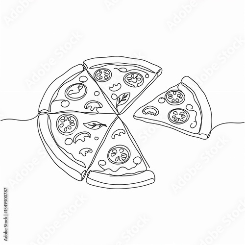 Hand Drawn Pizza Sketch Illustration