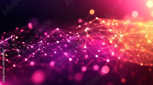 Futuristic Technology Network Connection Abstract Background Design