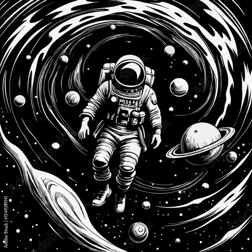 An astronaut drifting in space is rescued by a space shuttle orbiting Earth.
