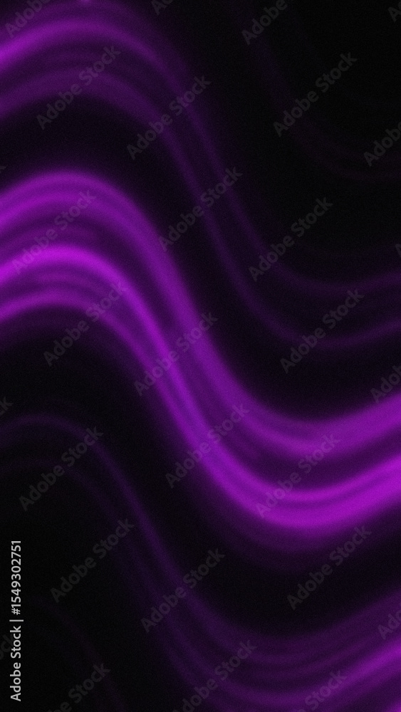 Fototapeta premium Abstract purple waves against a dark background creating a flowing and dynamic visual effect with a gradient appearance