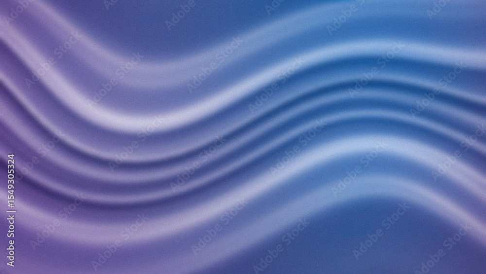 Fototapeta premium Wavy gradient background with shades of purple and blue featuring a smooth blurred texture and flowing lines