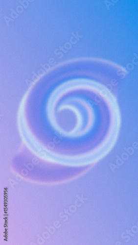 Abstract swirl with a light blue glow on a gradient background of soft blues and purples