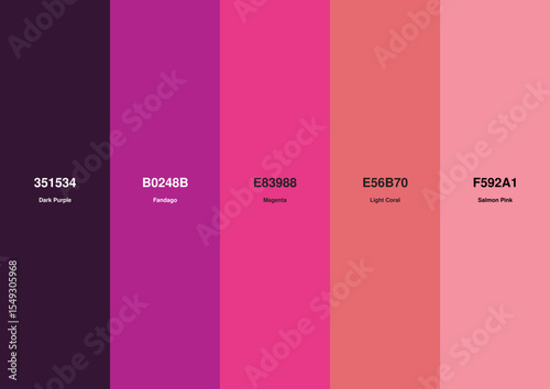 Vibrant Pink and Purple Gradient Color Palette