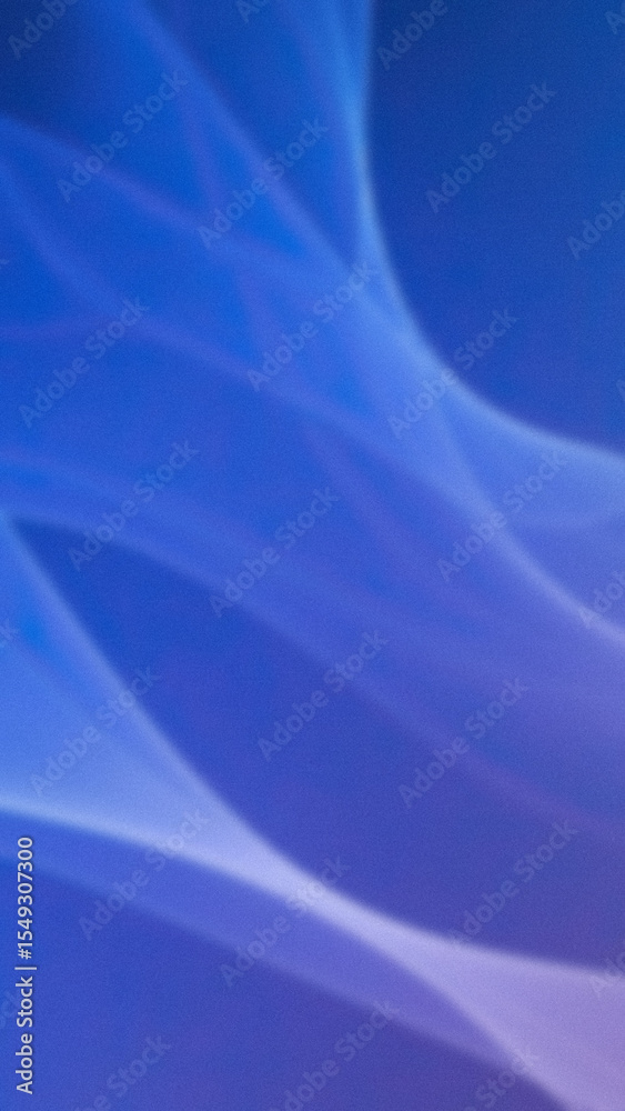 Fototapeta premium Abstract blurred flowing forms with shades of blue featuring light patterns and gentle curves Transparent background