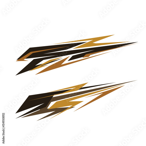 racing car sticker design vector. car body sticker
