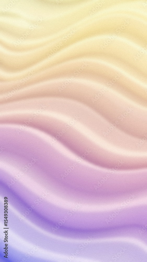 Fototapeta premium Abstract background with gradient waves ranging from yellow to pink and purple hues creating a soft and flowing texture