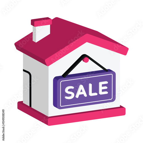 House Sale Vector style icon. Eps 10 file