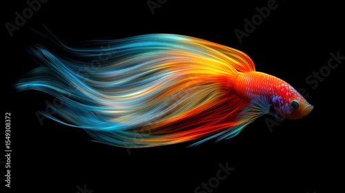 Betta fish with vibrant colors