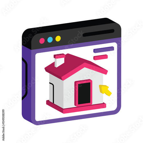Real Estate Website Vector style icon. Eps 10 file