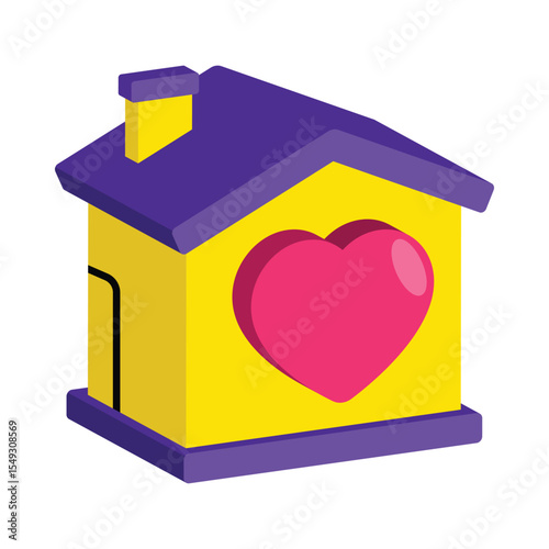 Home Love Vector style icon. Eps 10 file