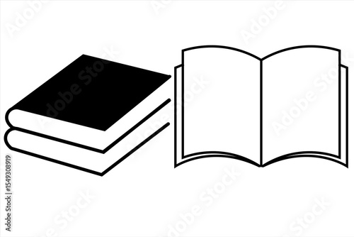 Book icon set. open book icon vector. ebook icon,eps10
