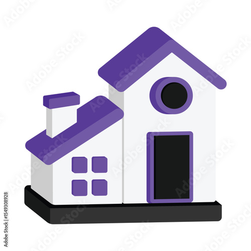 New Home Vector style icon. Eps 10 file