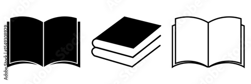 Book icon set. open book icon vector. ebook icon,eps10