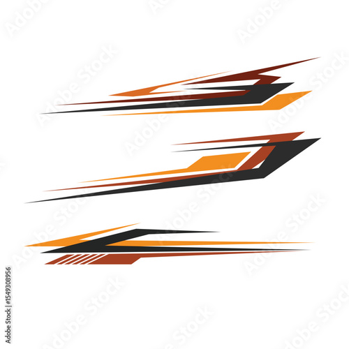 car body template sticker vector design. modified car sticker. racing sticker
