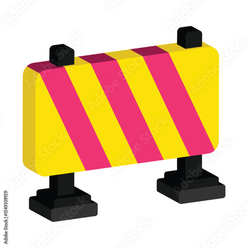 Barricade Vector style icon. Eps 10 file