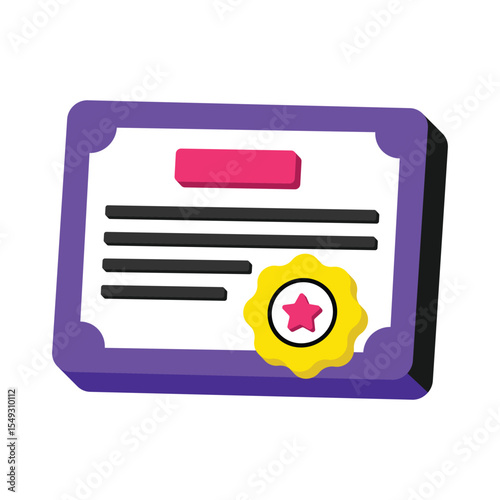 Property Certificate Vector style icon. Eps 10 file
