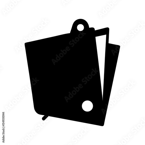 black silhouette of a binder on white background  .svg