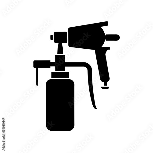 black silhouette of a compact paint sprayer on whi.svg