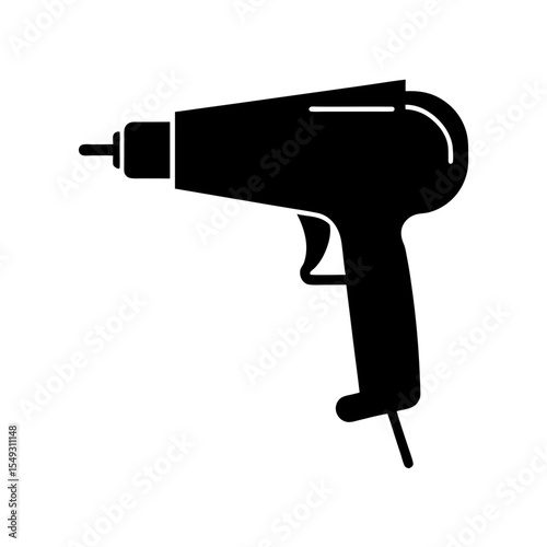 black silhouette of a heat gun on white background.svg