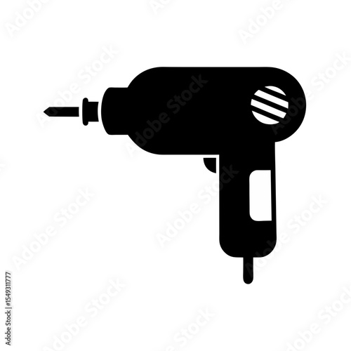 black silhouette of a rotary tool on white backgro.svg