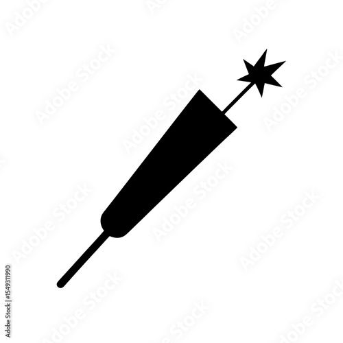 black silhouette of a spark tester on white backgr.svg