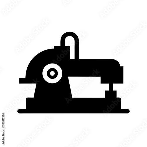 black silhouette of a wall groove cutting machine .svg