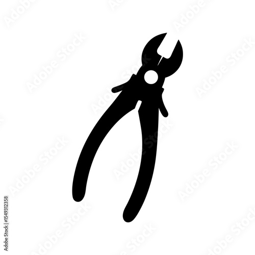 black silhouette of a wire stripper on white backg.svg