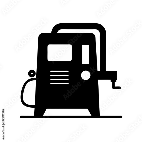 black silhouette of a welding machine on white bac.svg