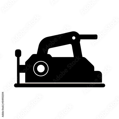 black silhouette of an electric planer on white ba.svg