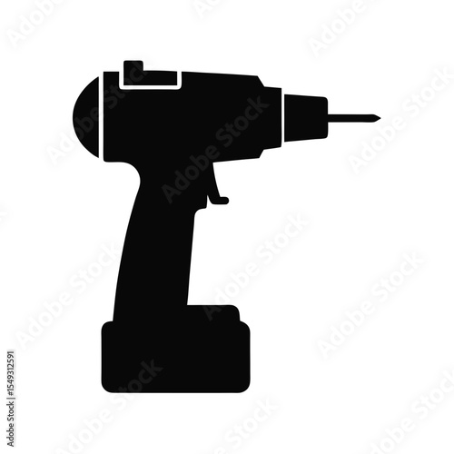 black silhouette of an impact driver on white back.svg
