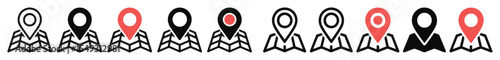Location Map Pointer Pin Icons Collection