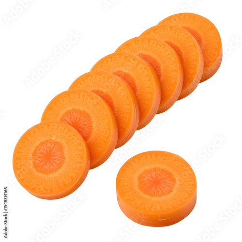 Sliced Carrots Fresh Vegetable Ingredient Preparation for Cooking
