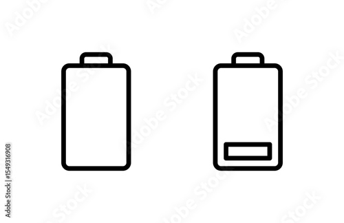 Battery icon vector illustration. battery charging sign and symbol. battery charge level