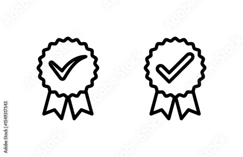 Approved icon vector illustration. Certified Medal Icon. check mark