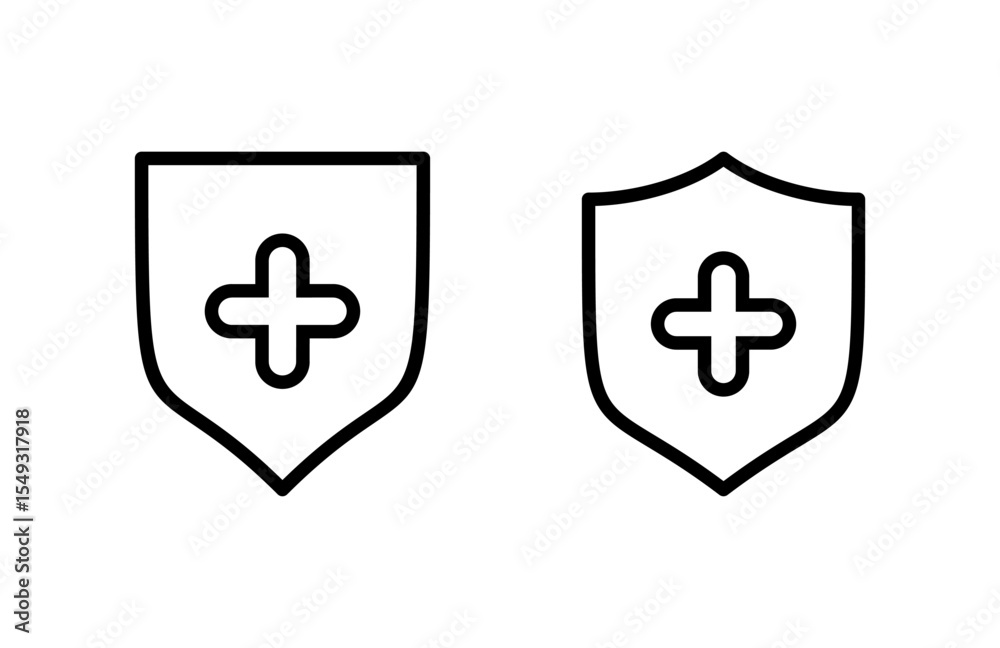 Obraz premium Health insurance icon vector illustration. Insurance document sign and symbol