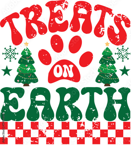 TREATS ON EARTH TYPHOGRAPHY T-SHIRT DESIGN