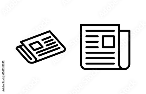 Newspaper icon vector illustration. news paper sign and symbolign