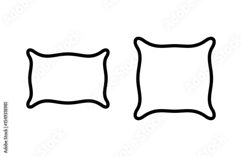 Pillow icon vector illustration. Pillow sign and symbol. Comfortable fluffy pillow