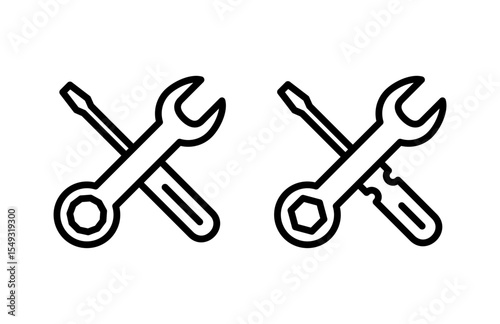 Repair tools icon vector illustration. tool sign and symbol. setting icon. Wrench and screwdriver. Service