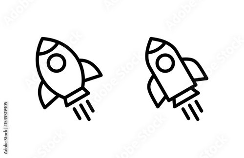 Rocket icon vector illustration. Startup sign and symbol. rocket launcher icon